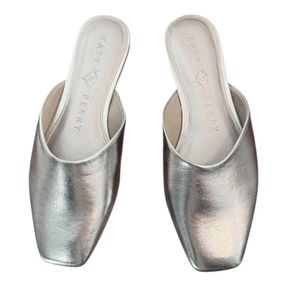 Katy‎ Perry The Evie Mule Metallic Silver 7.5 NIB - Picture 6 of 14